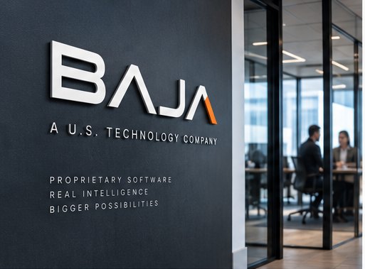 BAJA logo on an office wall